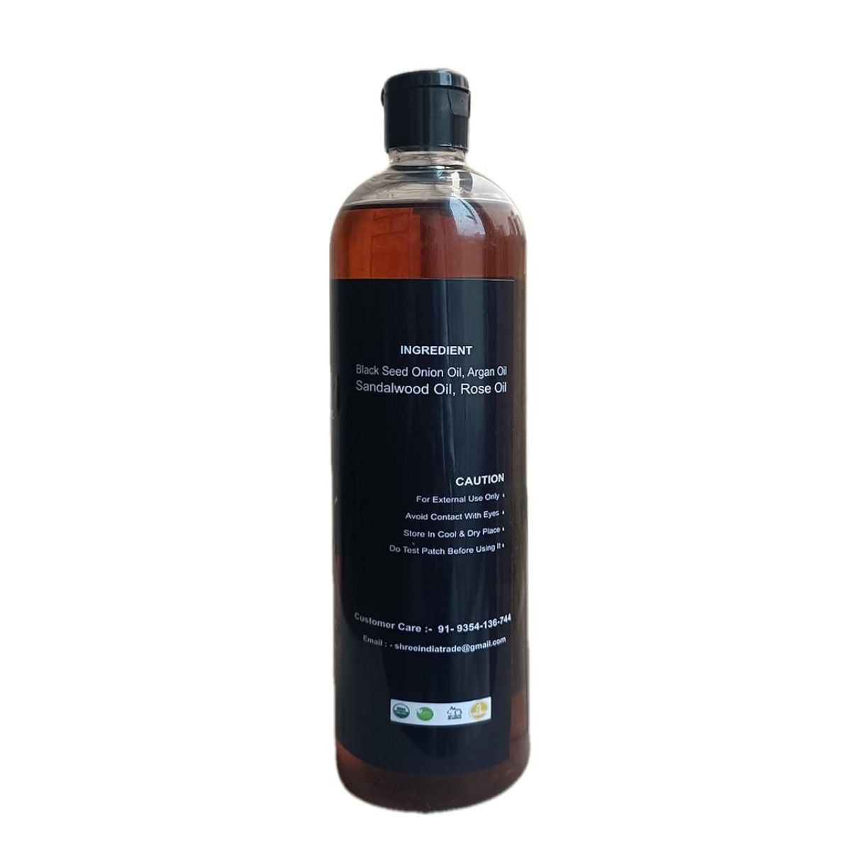Red Onion Hair Oil 500 Ml With Black Seed Onion Oil, Pure Argan Oil, Sandalwood Oil, Rose Oil