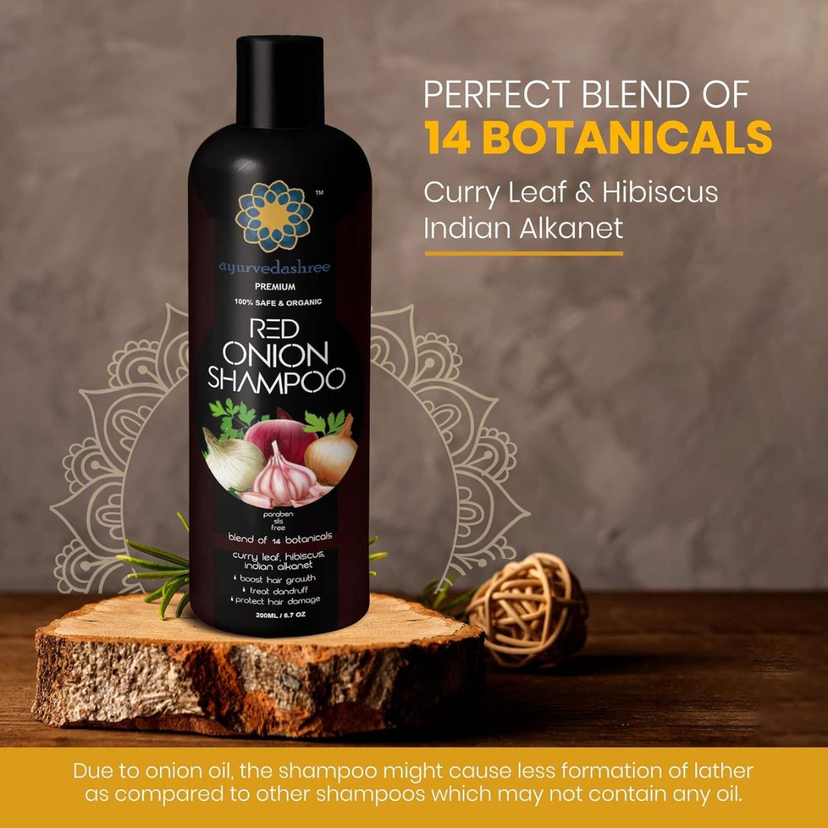 Red Onion Hair Growth & Hair Fall Control Shampoo 200Ml - Sls And Paraben Free - 100% Safe & Premium- All Hair Type