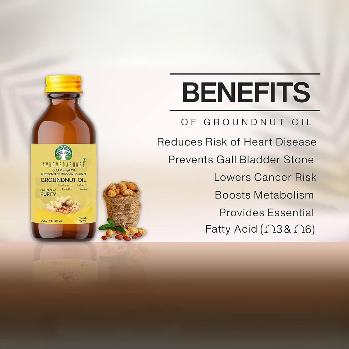 Ayurevdashree Cold Pressed Peanut Oil 100Ml