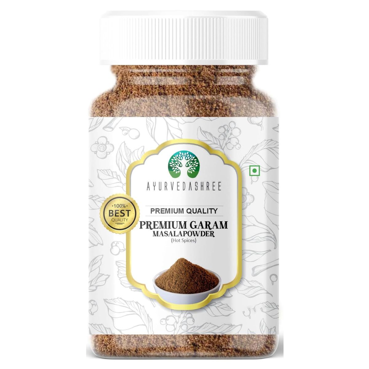 Ayurvedashree Premium Garam Masala 100Gm Pet Jar | All Natural | Salt-Free | Vegan