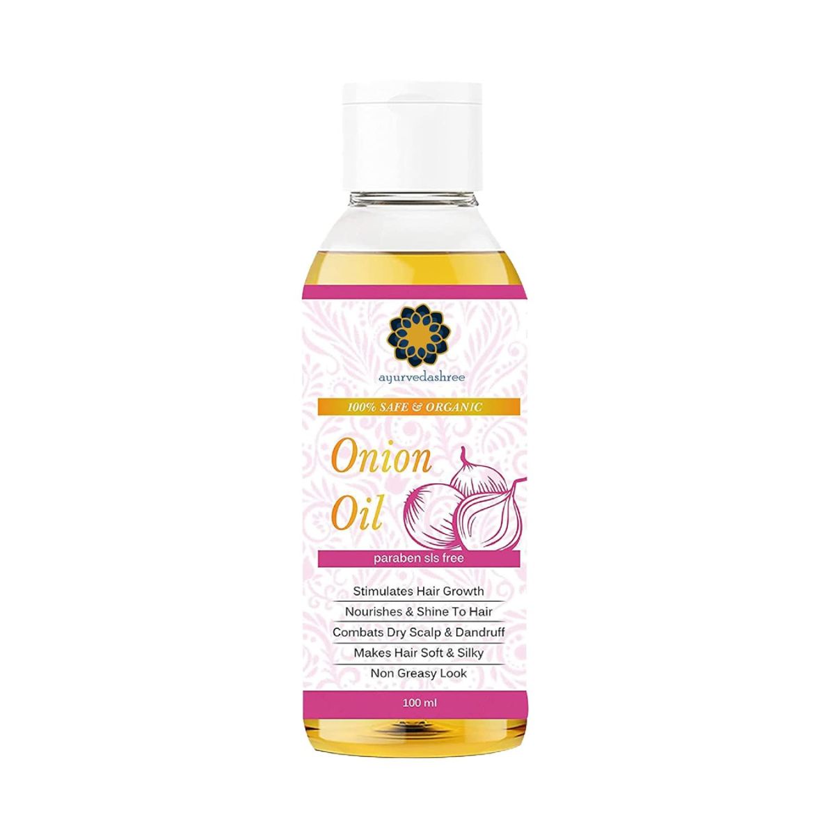 Ayurvedashree Onion Oil With Blackseed, Coconut, Almond & Sesame Oil -100Ml