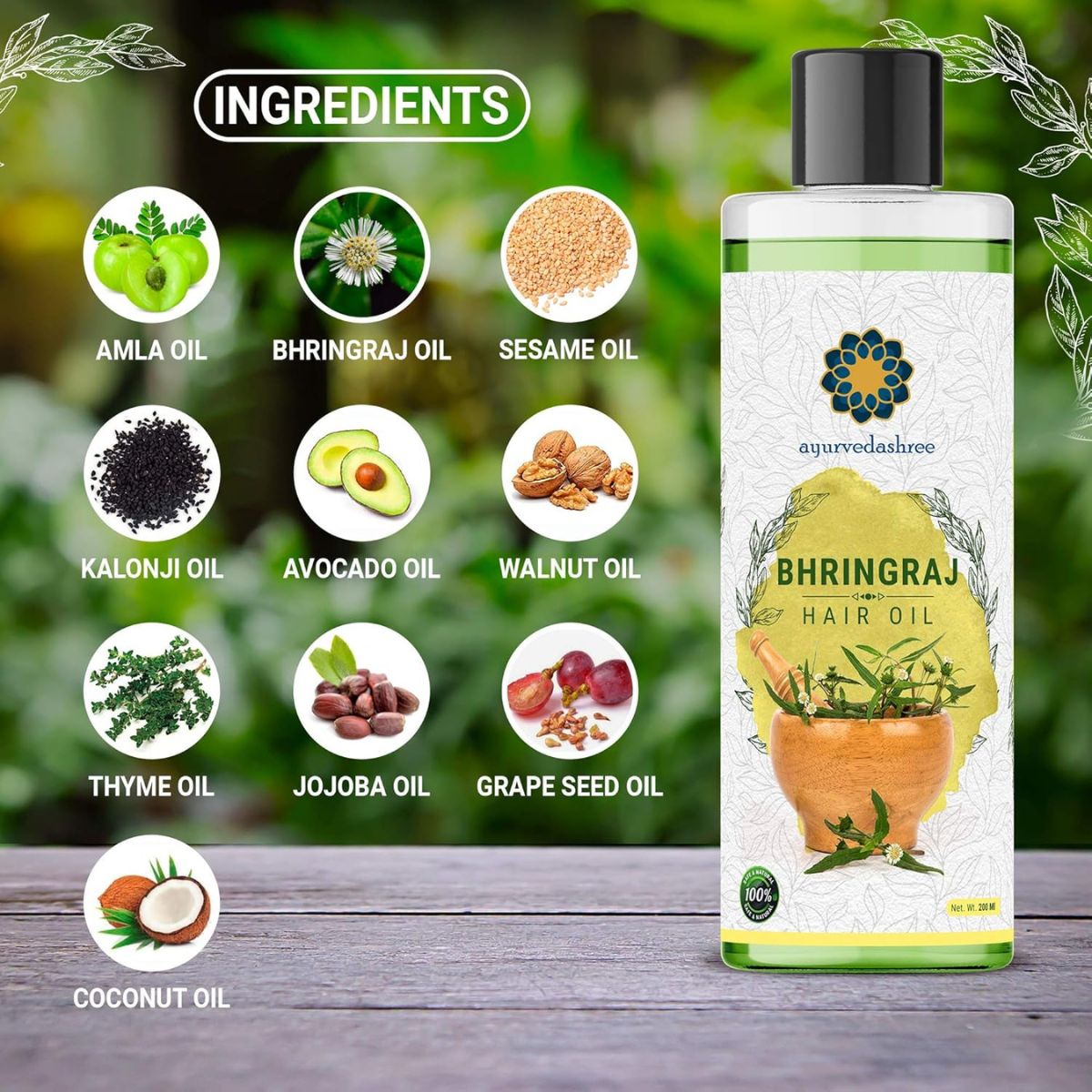 Ayurvedashree Bhringraj Hair Oil 200Ml