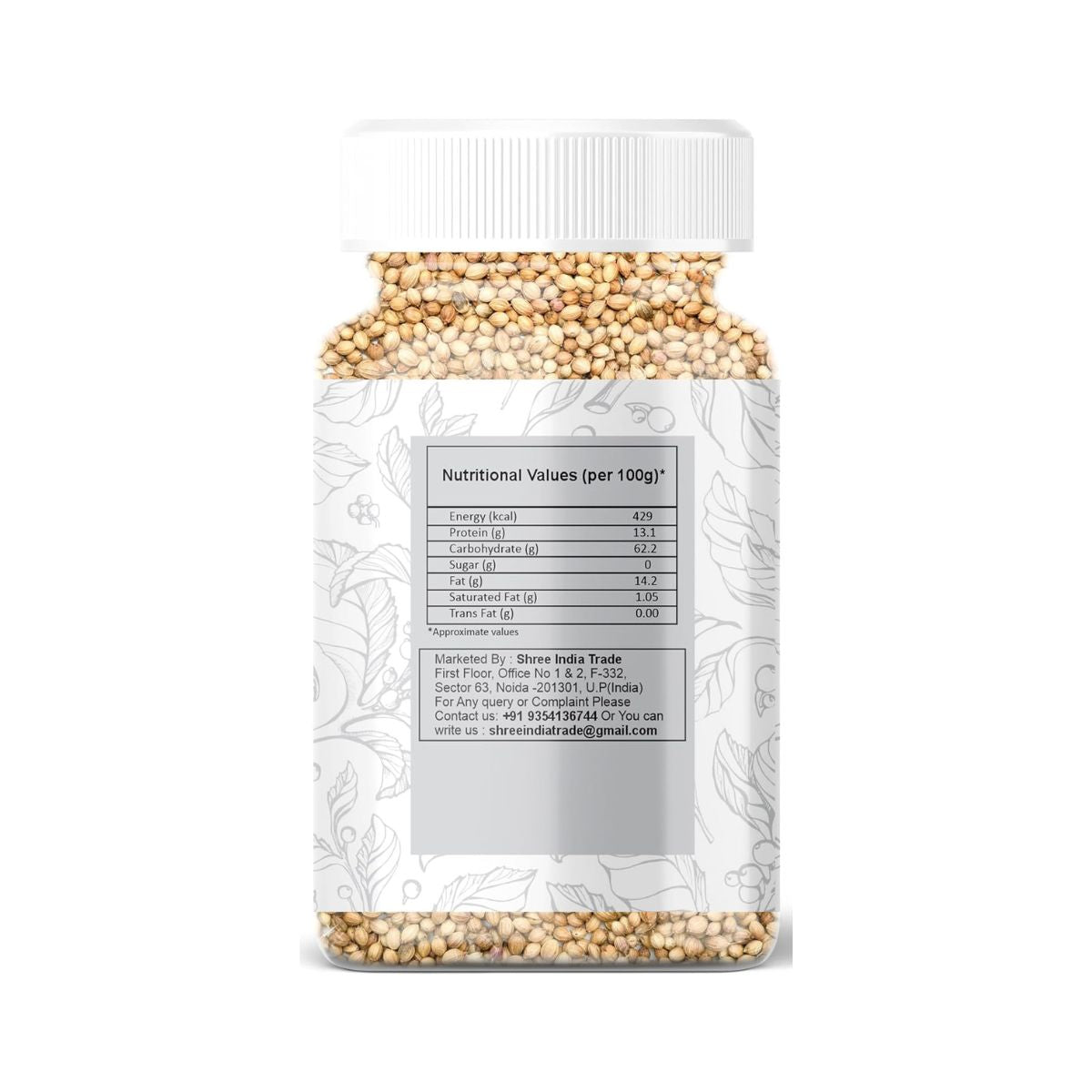 Ayurvedashree Coriander Whole (Indian Dhania) Spice 80Gm Pet Jar | All Natural | Salt-Free | Vegan