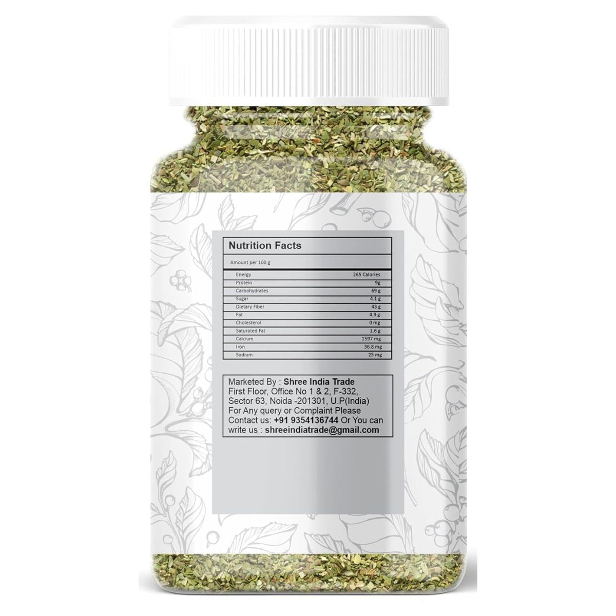Ayurvedashree Oregano Leaves Dried 90Gm Pet Jar ~ All Natural | Vegan