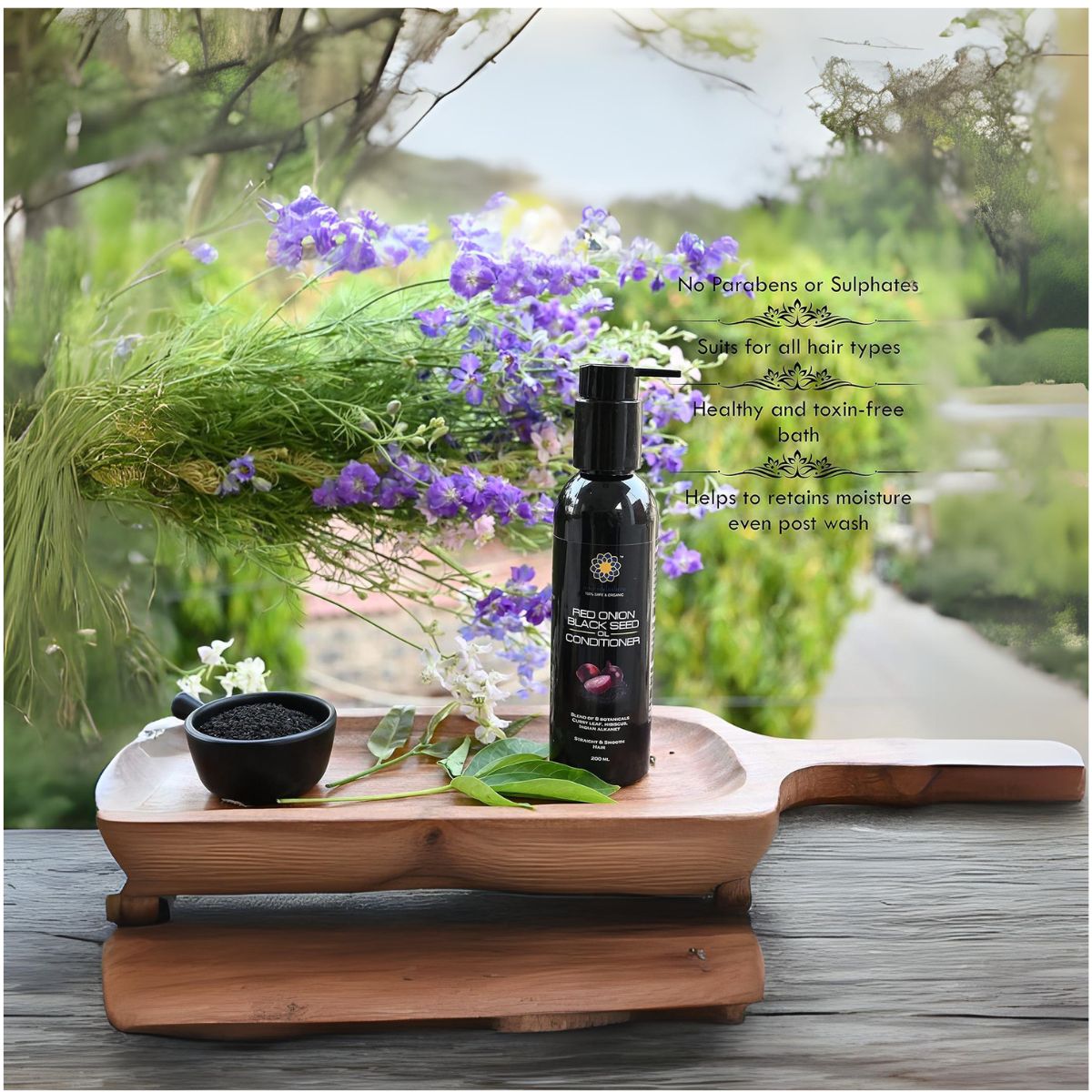 Ayurvedashree Conditioner - Red Onion, Black Seed, Conditioning For Dry, Thin & Damaged Hair | 200 Ml - 6.76 Fl Oz