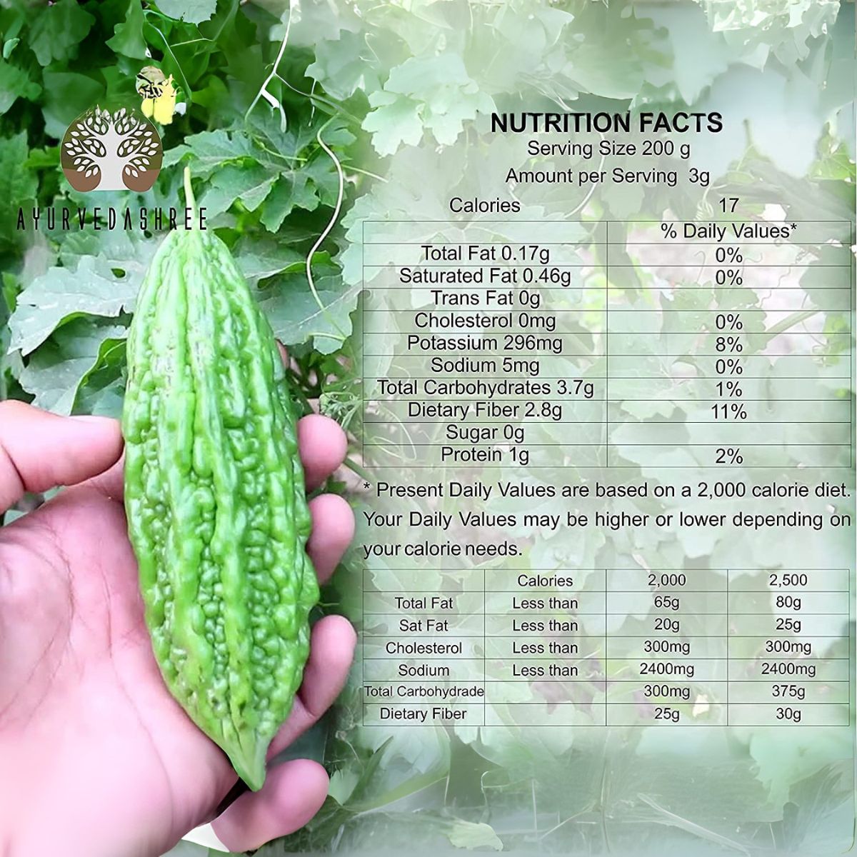 Ayurvedashree Bitter Melon Powder 200 Gm I Momordica Charantia/Karela Fruit Powder I Ayurvedic Herb