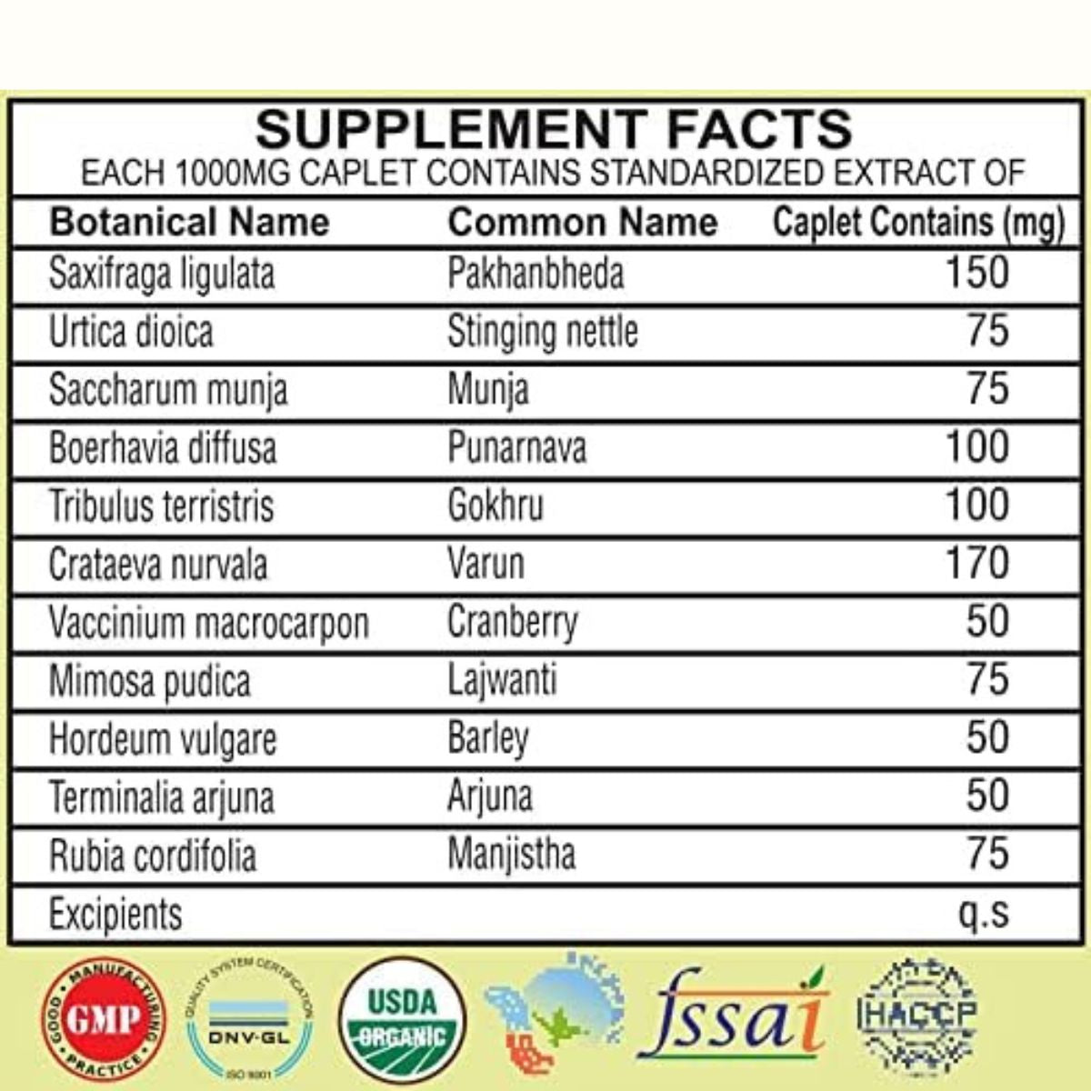 Ayurvedashree Kidney Support Herbal Supplement - Supports Healthy Kidney Function, Vegan, Gluten-Free, Gmp Certified - Each Caplet Of 1000 Mg