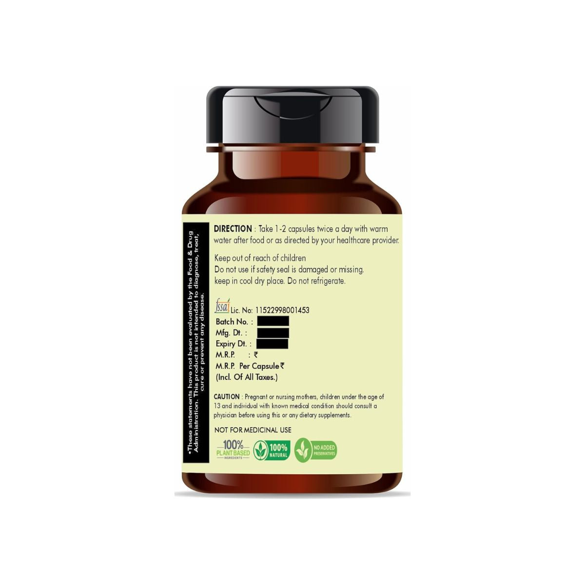 Ayurvedashree Boswellia Serrata Extract 500Mg - 60 Vegetarian Capsules|Indian Frankincense |