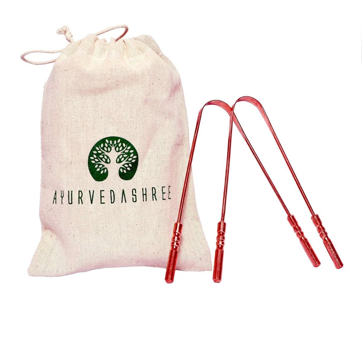 Ayurvedashree Copper Tongue Cleaners With Comfort Grip - Premium Grade
