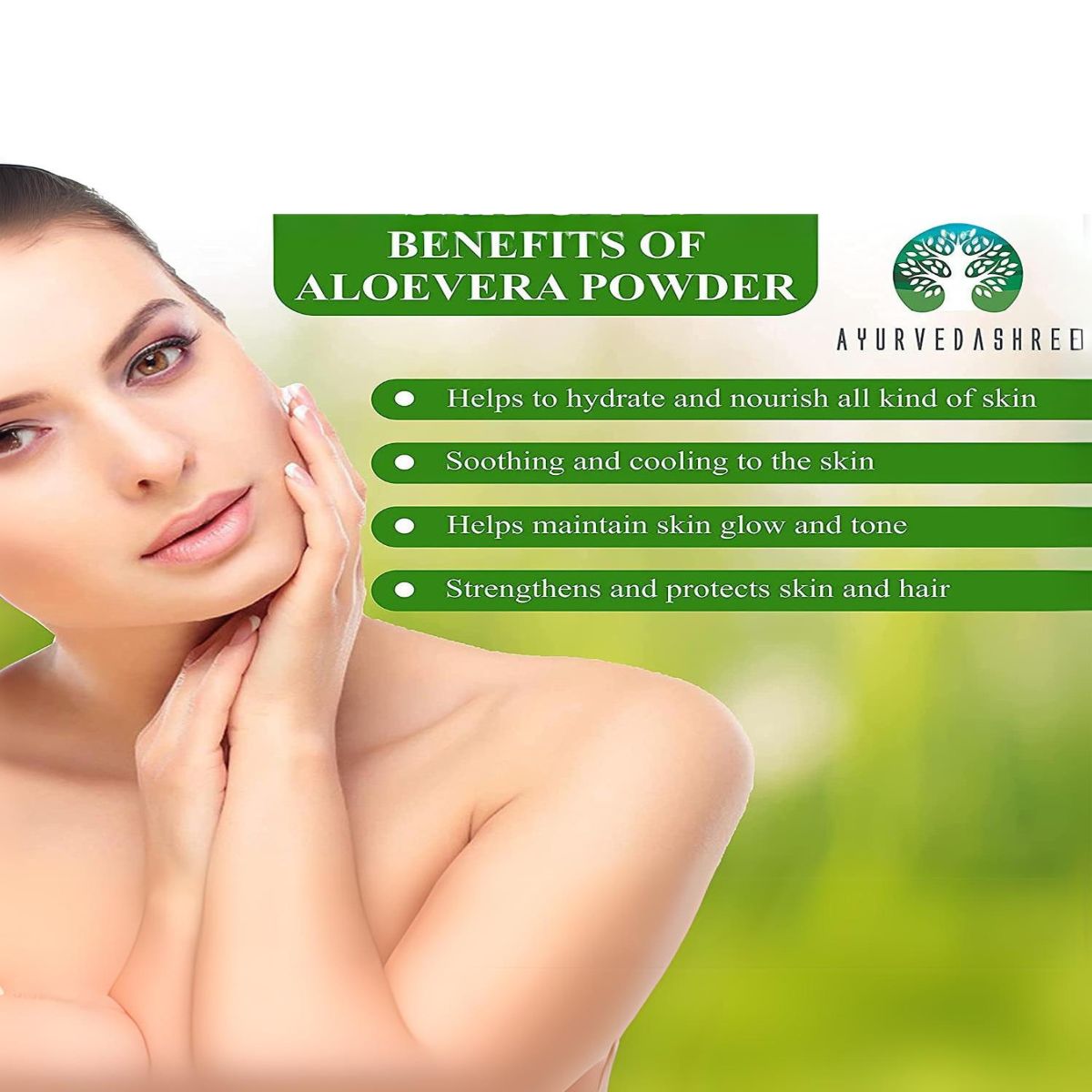 Ayurvedashree Aloe Vera Leaf Powder 200 Gram - 100% Pure & Naturally Cultivated Aloevera Powder