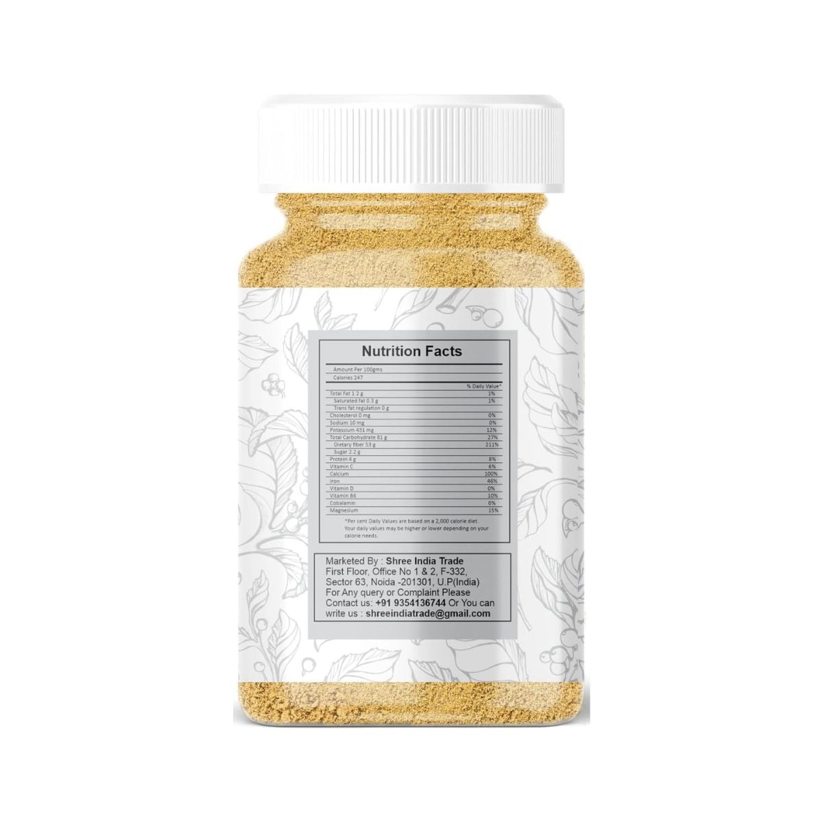 Ayurvedashree Coriander Ground Powder (Indian Dhania) Spice 100Gm Pet Jar | All Natural | Salt-Free | Vegan