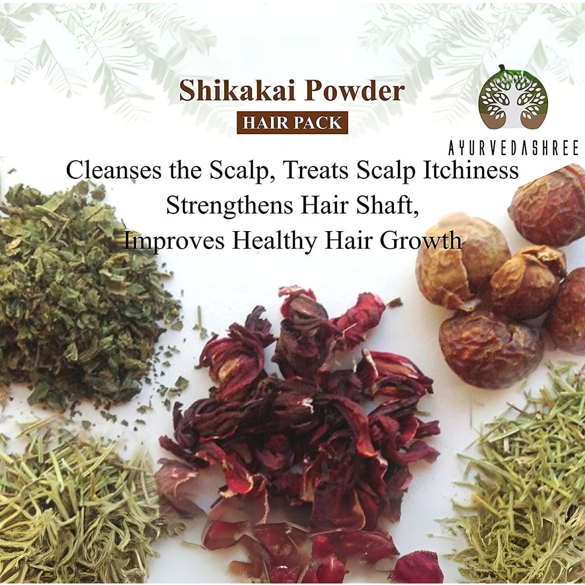 Ayurvedashree Shikakai Powder 100 Gm | Acacia Concinna Fruit Pods Powder