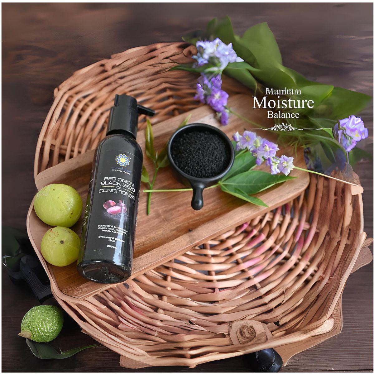 Ayurvedashree Conditioner - Red Onion, Black Seed, Conditioning For Dry, Thin & Damaged Hair | 200 Ml - 6.76 Fl Oz