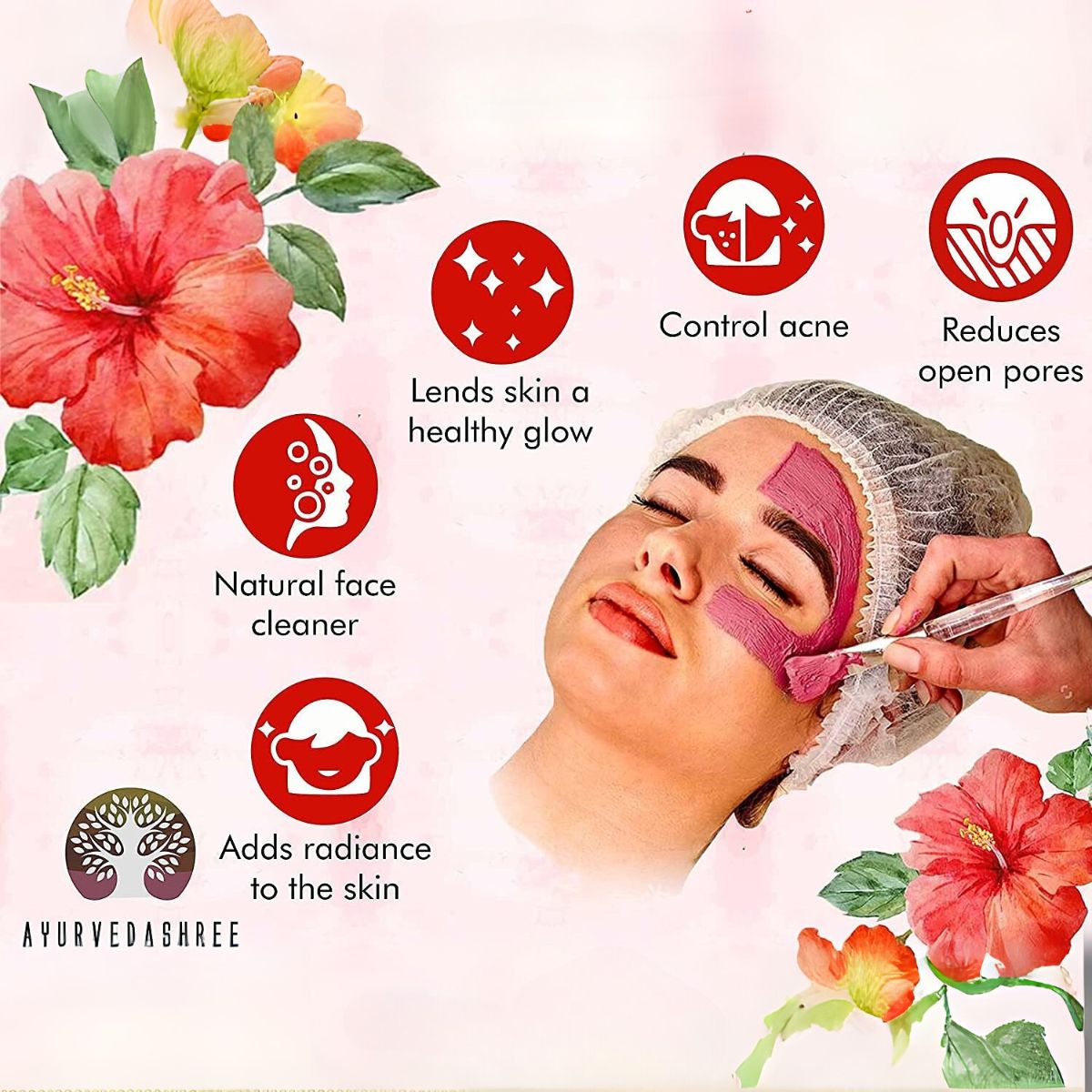Ayurvedashree Hibiscus Flower Powder 200 Gm I Refreshing Tea I Natural Herb Hibiscus I Non Gmo I Vegan I Gmp Certified I Gluten Free