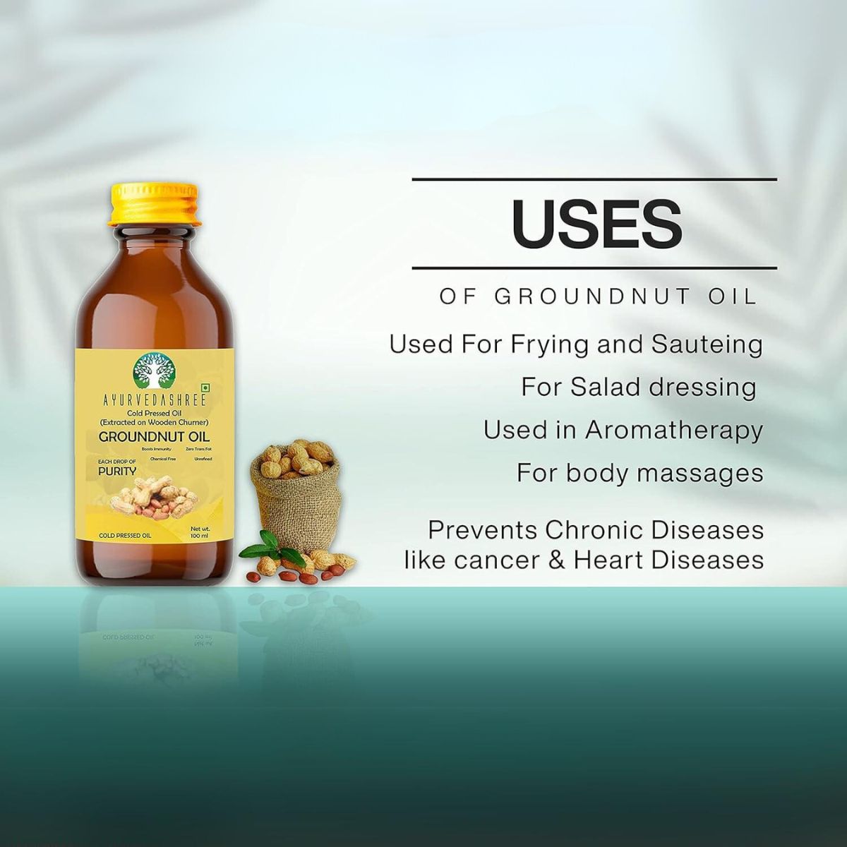 Ayurevdashree Cold Pressed Peanut Oil 100Ml