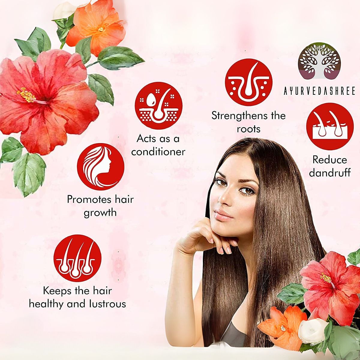 Ayurvedashree Hibiscus Flower Powder 200 Gm I Refreshing Tea I Natural Herb Hibiscus I Non Gmo I Vegan I Gmp Certified I Gluten Free