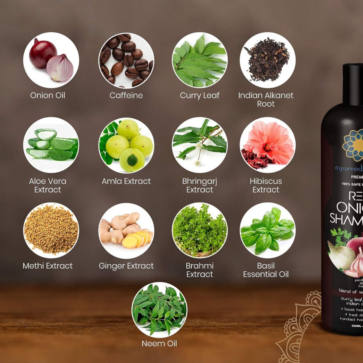 Red Onion Hair Growth & Hair Fall Control Shampoo 200Ml - Sls And Paraben Free - 100% Safe & Premium- All Hair Type