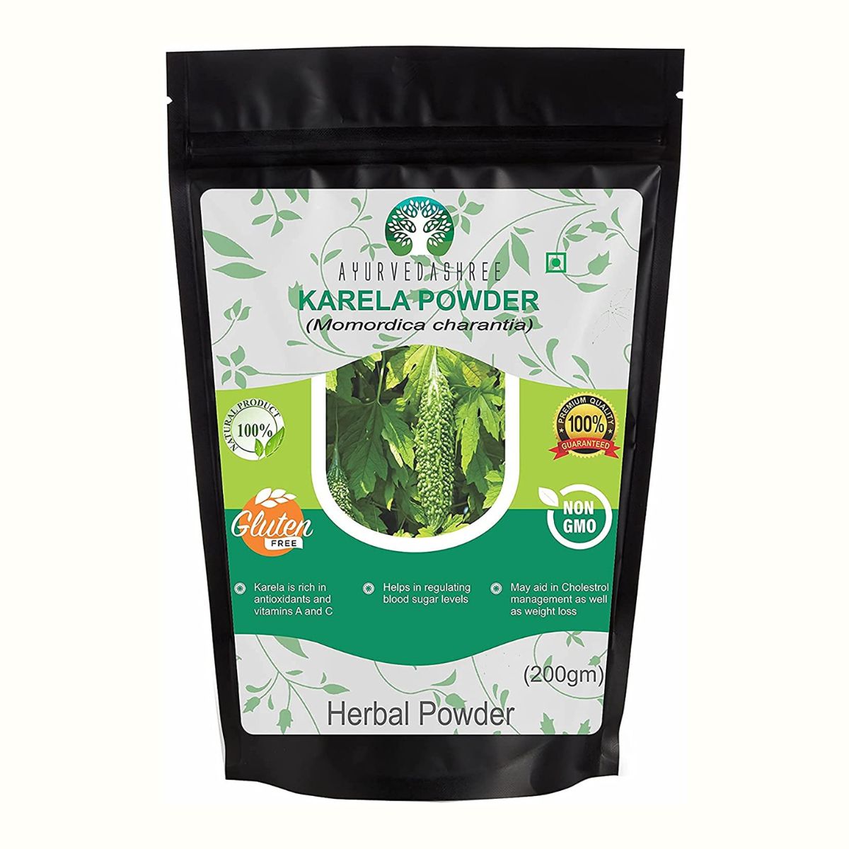 Ayurvedashree Bitter Melon Powder 200 Gm I Momordica Charantia/Karela Fruit Powder I Ayurvedic Herb