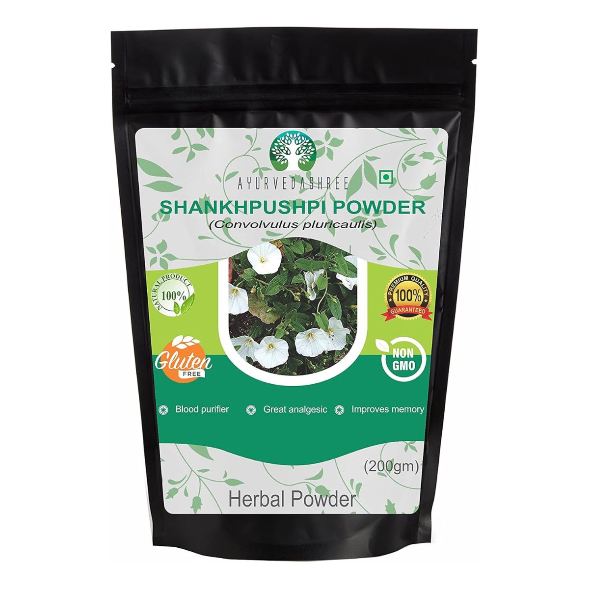 Ayurvedashree Shankhpushpi Powder 200 Gm | Convolvulus Pluricaulis | Supports Immunity System | Vegan