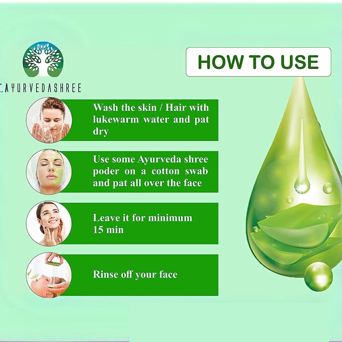 Ayurvedashree Aloe Vera Leaf Powder 200 Gram - 100% Pure & Naturally Cultivated Aloevera Powder