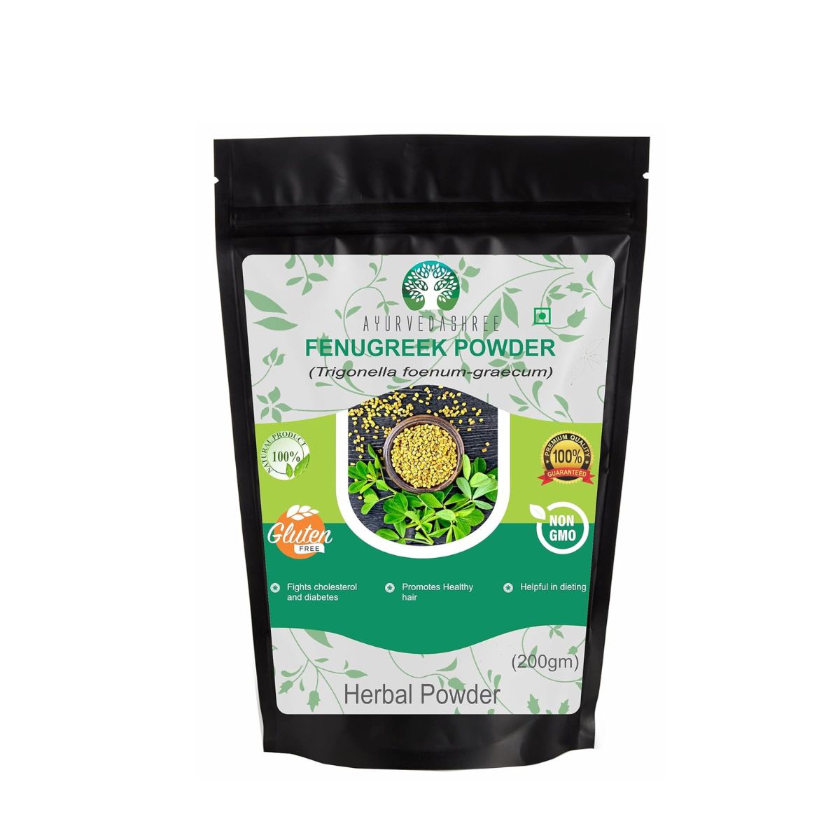 Ayurvedashree Fenugreek Seeds Powder 200 Gm I Trigonella Foenum-Graecum Sd. | Methi Powder