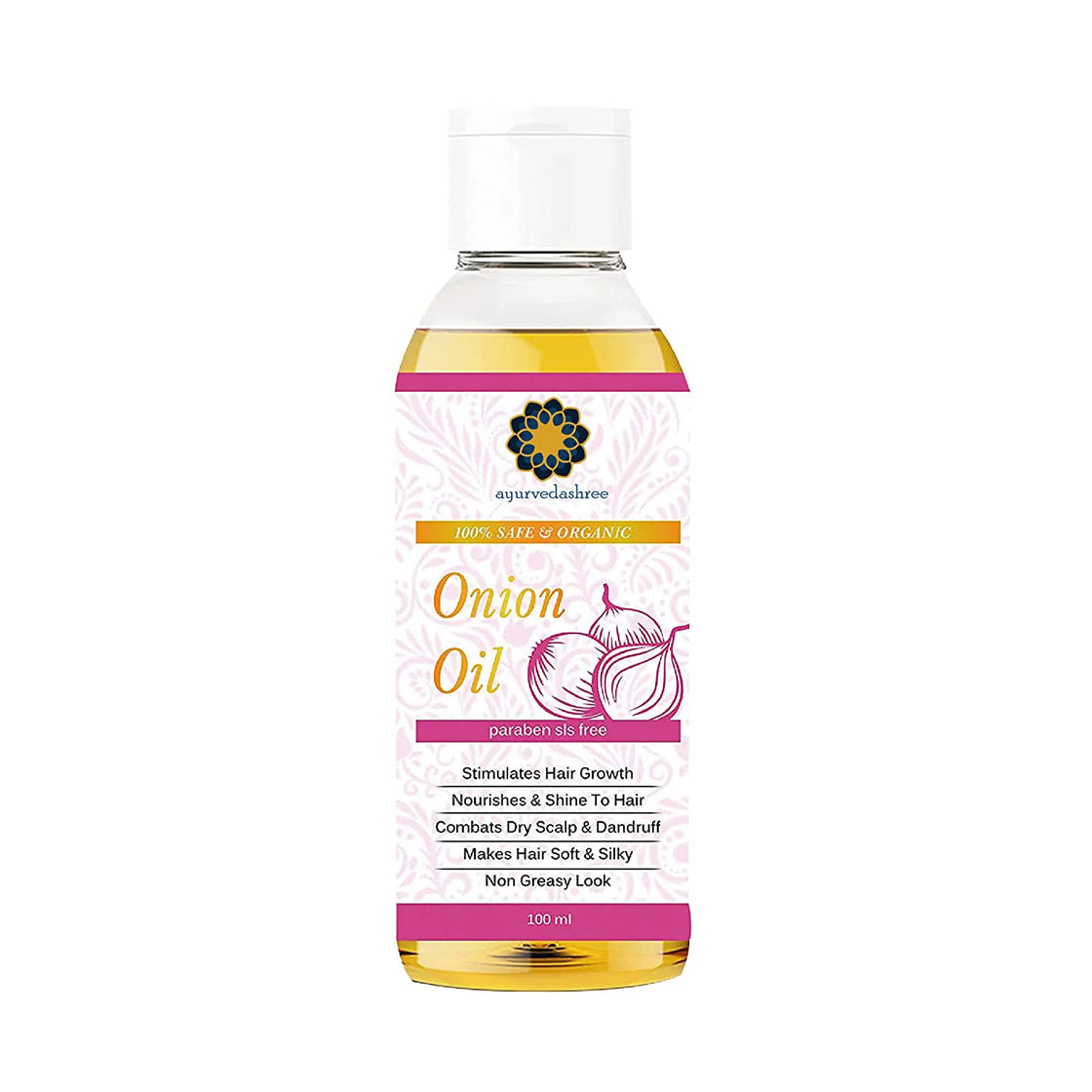 AYURVEDASHREE Onion Hair Oil For Hair Regrowth Treatment- 100ml(3.38 fl oz)