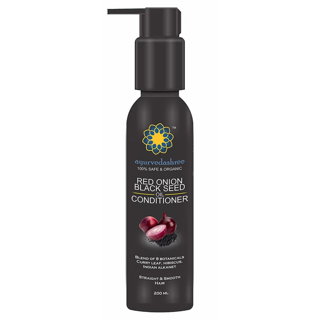 AYURVEDASHREE Red Onion Oil & Black Seed Oil Conditioner 200 ML | Blend of 8 Botanicals | | Deep Hair Conditioning for Dry Thin & Damaged Hair