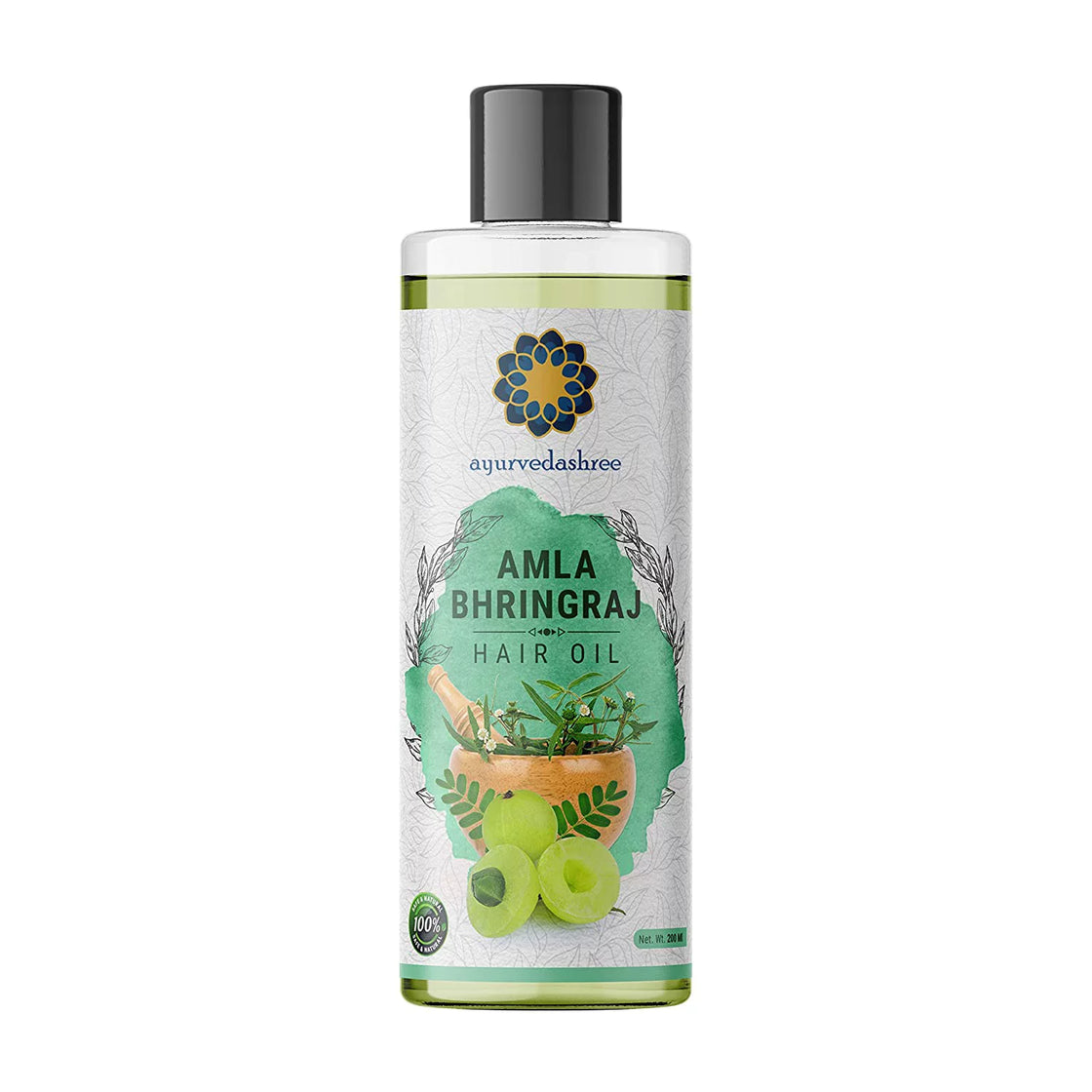 AYURVEDASHREE Amla Bhringraj Hair Oil 200 ml, 6.76 fl oz, with Amla Oil, Brahmi Oil, Methi Oil, Shikakai Oil, Neem Oil, Henna Oil, Pine Oil, Clove Oil, Eucalyptus Oil, Citronella Oil …