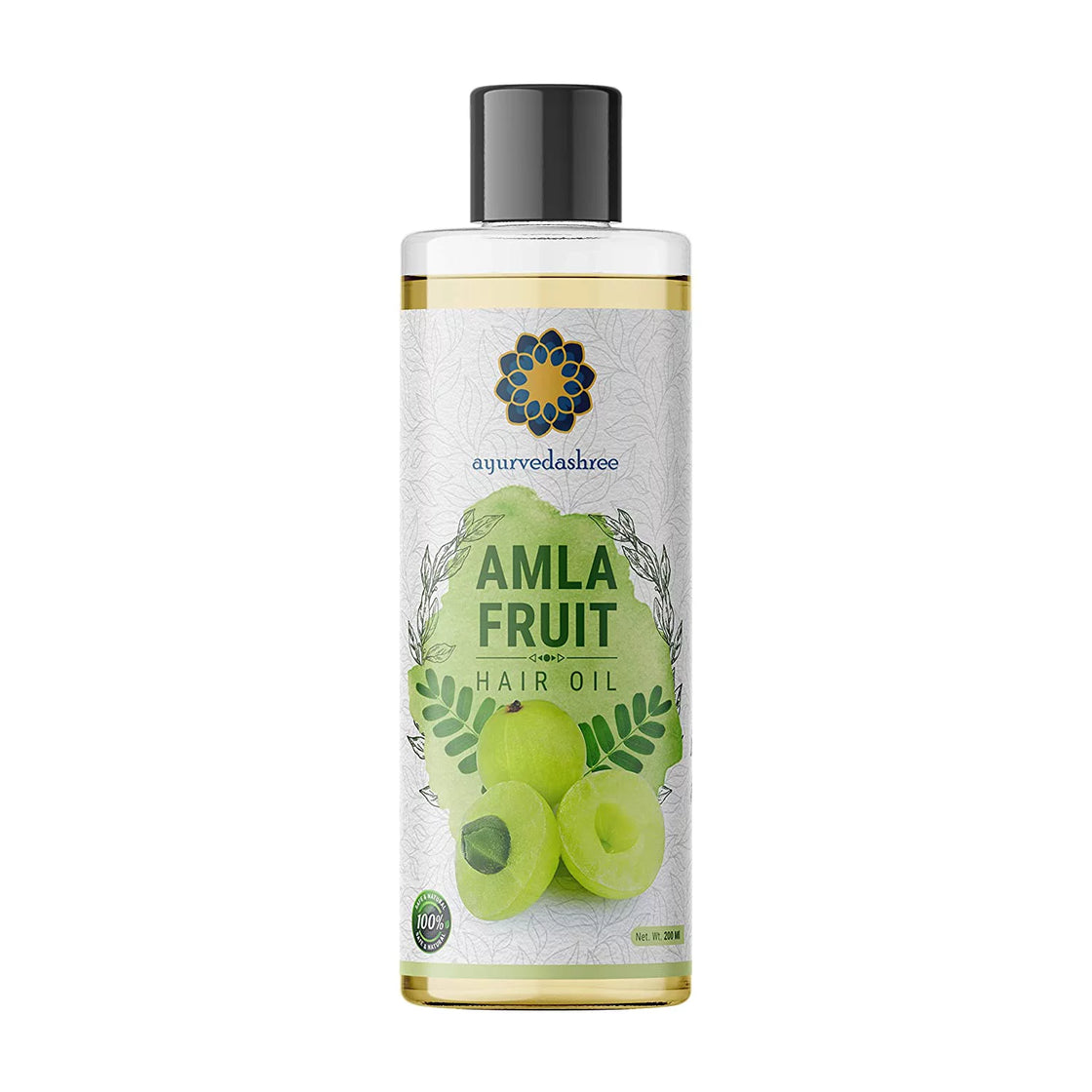 AYURVEDASHREE Amla Oil, 6.76 fl oz, for Hair Growth, with Bhringraj Oil, Brahmi Oil, Tulsi Oil, Almond Oil, Argan Oil, Moringa Oil & Clove Oil