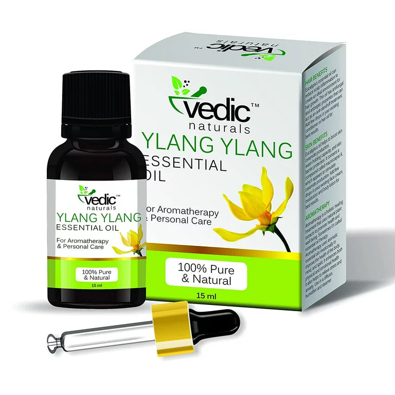 Vedic Naturals Ylang Ylang Essential Oil For Aromatherapy & Personal care 100% Natural & Pure – 15 ml (15 ml)