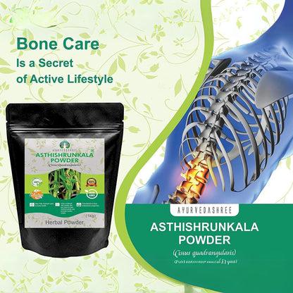 Asthishrunkala Powder Cissus Quadrangularis 1 Kg Pack | Non Gmo - Gluten Free