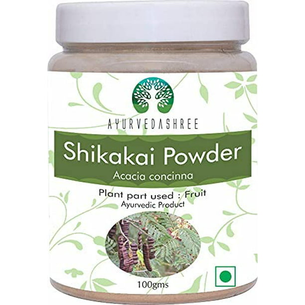 AYURVEDASHREE Shikakai Powder 100 Gm | Acacia concinna Fruit Pods Powder | Natural Hair Cleanser & Conditioner | Vegan | Non GMO | Vegan