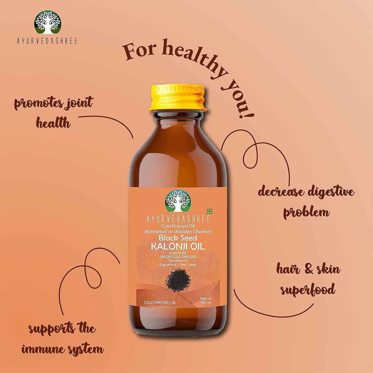 Cold Pressed Black Seed Oil, Omega 3 6 9 | Super Antioxidant & Immune Support, Joints, Digestion, Hair & Skin, 3.38 Fl Oz