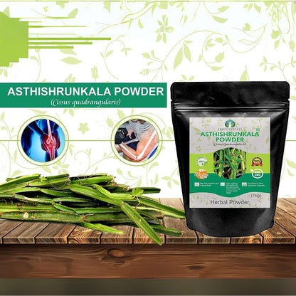 Asthishrunkala Powder Cissus Quadrangularis 1 Kg Pack | Non Gmo - Gluten Free