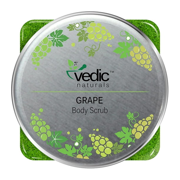 Vedic Naturals Grape Body Scrub 450gm . Tan Removal . Removes Dead Skin . Exfoliation . 100% Organic